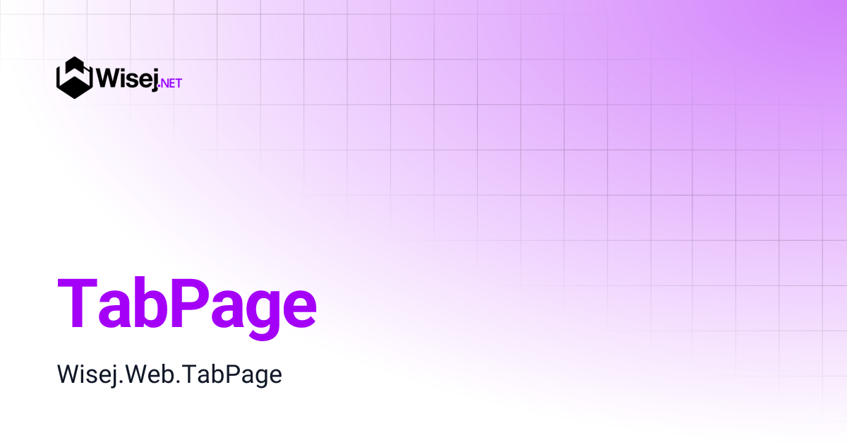 TabPage | Wisej.NET API