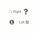 Animated demonstration of checkbox icon positioning options