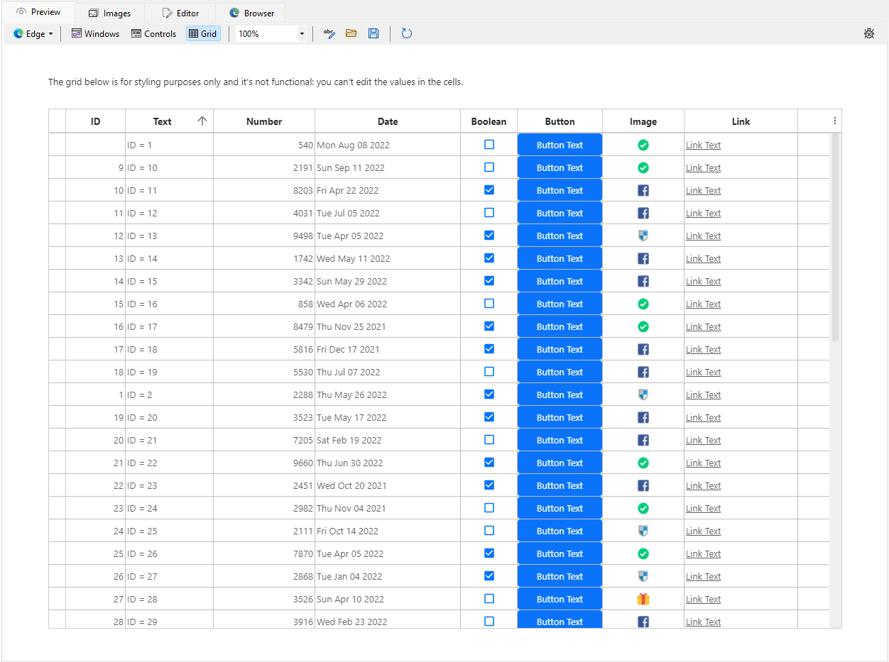 Default Grid Preview Script
